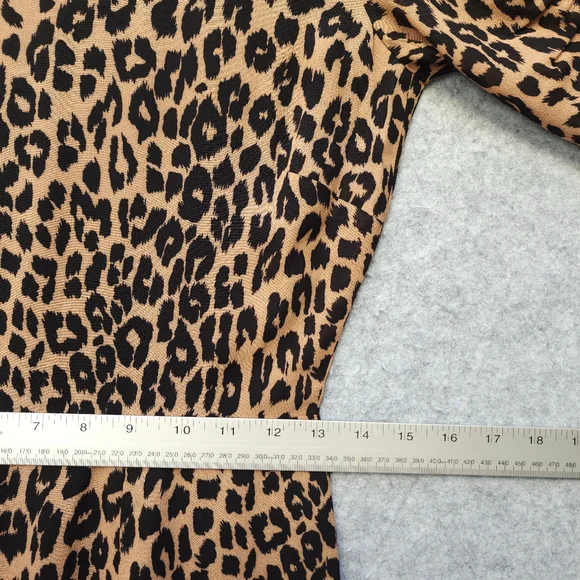 Reformation Gracie Tan and Black Leopard Print Mini Dress - Picture 9 of 10